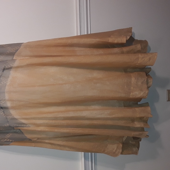 Gary graham raime tan/grey sleeveless oversized dress 8 - Picture 2 of 7